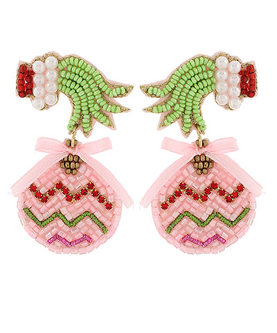 Mean and Green - Pink Earrings