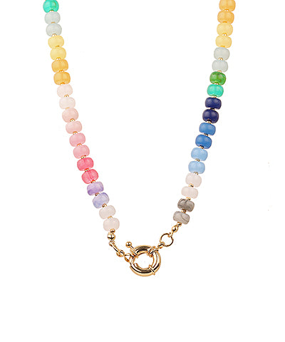 Multi Color Open Clasp Necklace