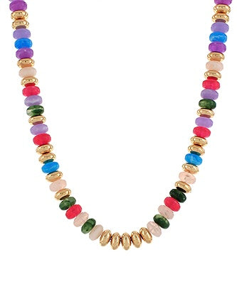 Lavendar Multi Teal Slider Necklace