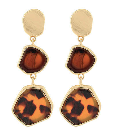 Linear Geometirc Shape Long Earrings