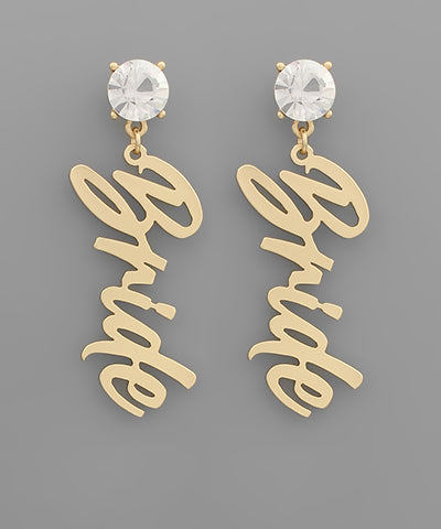 Bride Crystal Stud Earrings