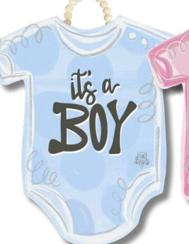 It's a Boy Onesie Door Hanger