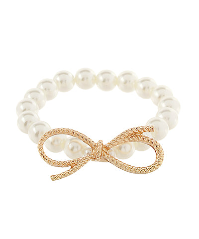 Bow Dainty Pearl Bracelet