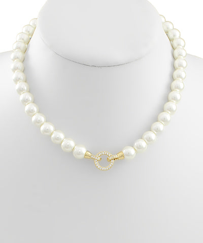 Pearl Open Clasp Necklace