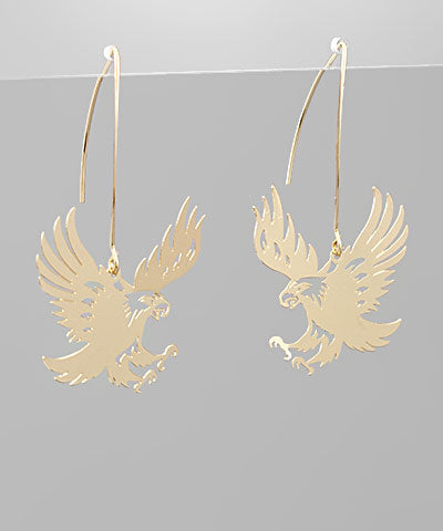 Gold Eagle Earring