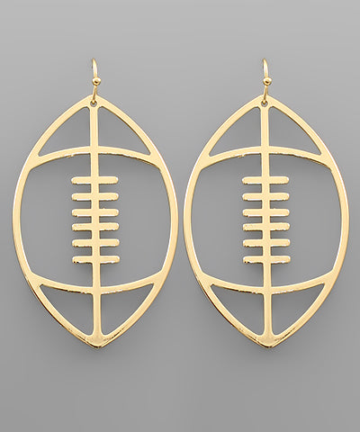 Gold Football Dangle Earring