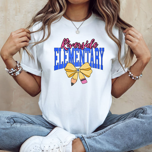 Waterway/Ocean Drive/Riverside Elementary White Gildan Short Sleeve