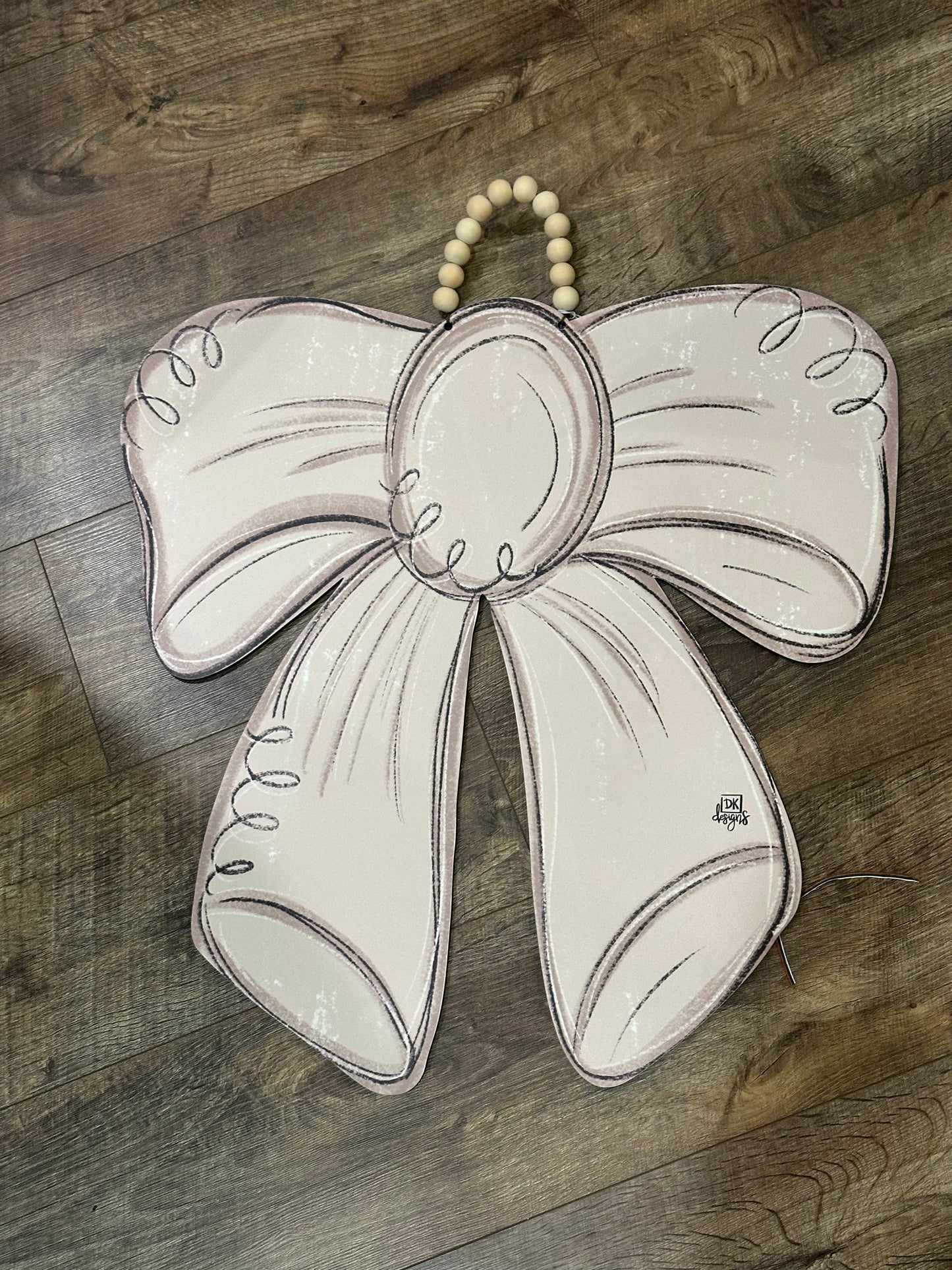 Tan/Khaki Bow Door Hanger