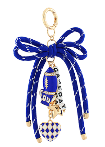 Football Gameday Charm Blue/White