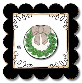 DK Black Scallop Frame
