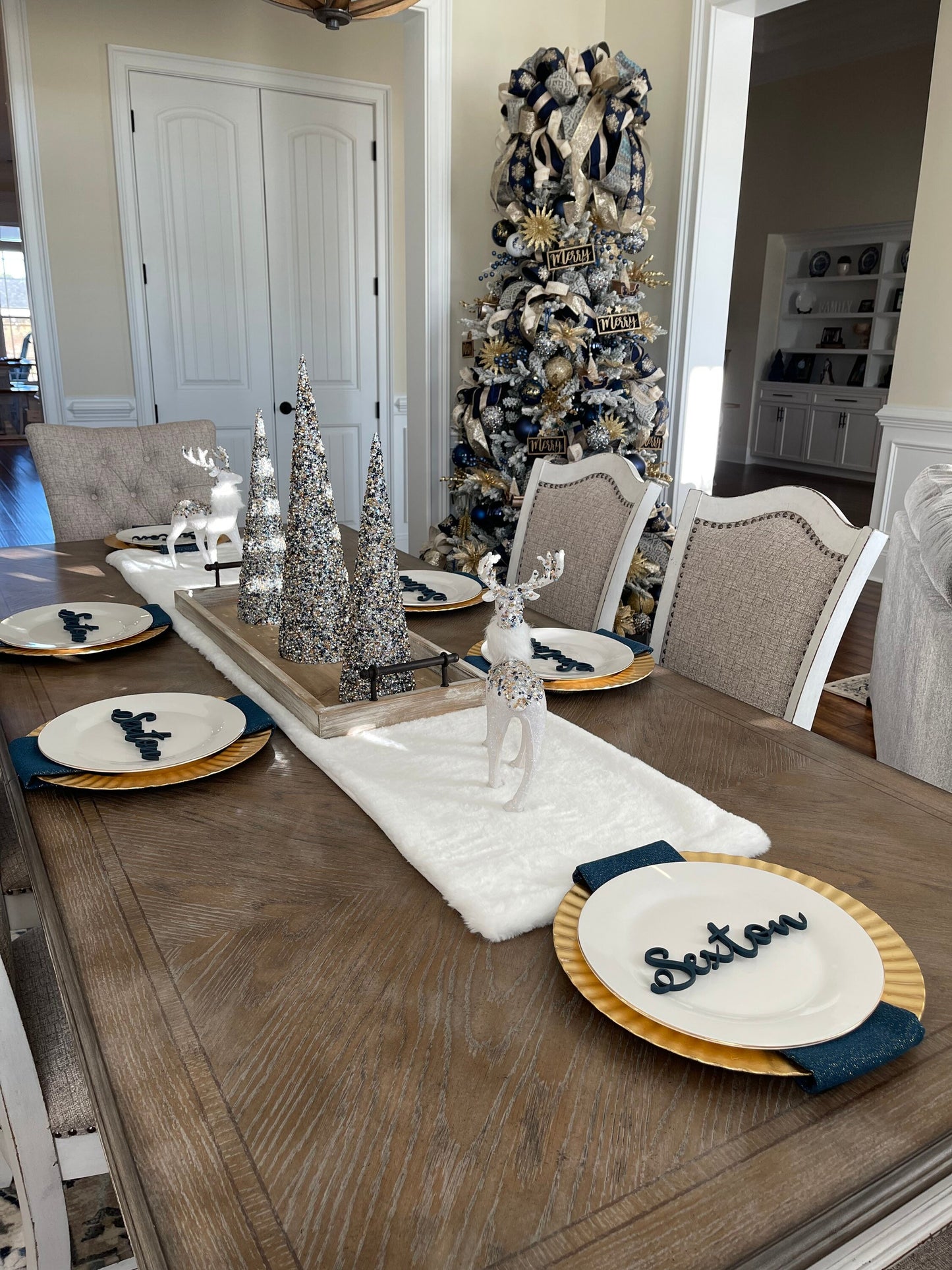 Dining Room Table - Family Place Cards - Family Table Words - Bride to Be Gift - Custom Wood Words - Personalized Gift - Laser Cut Words