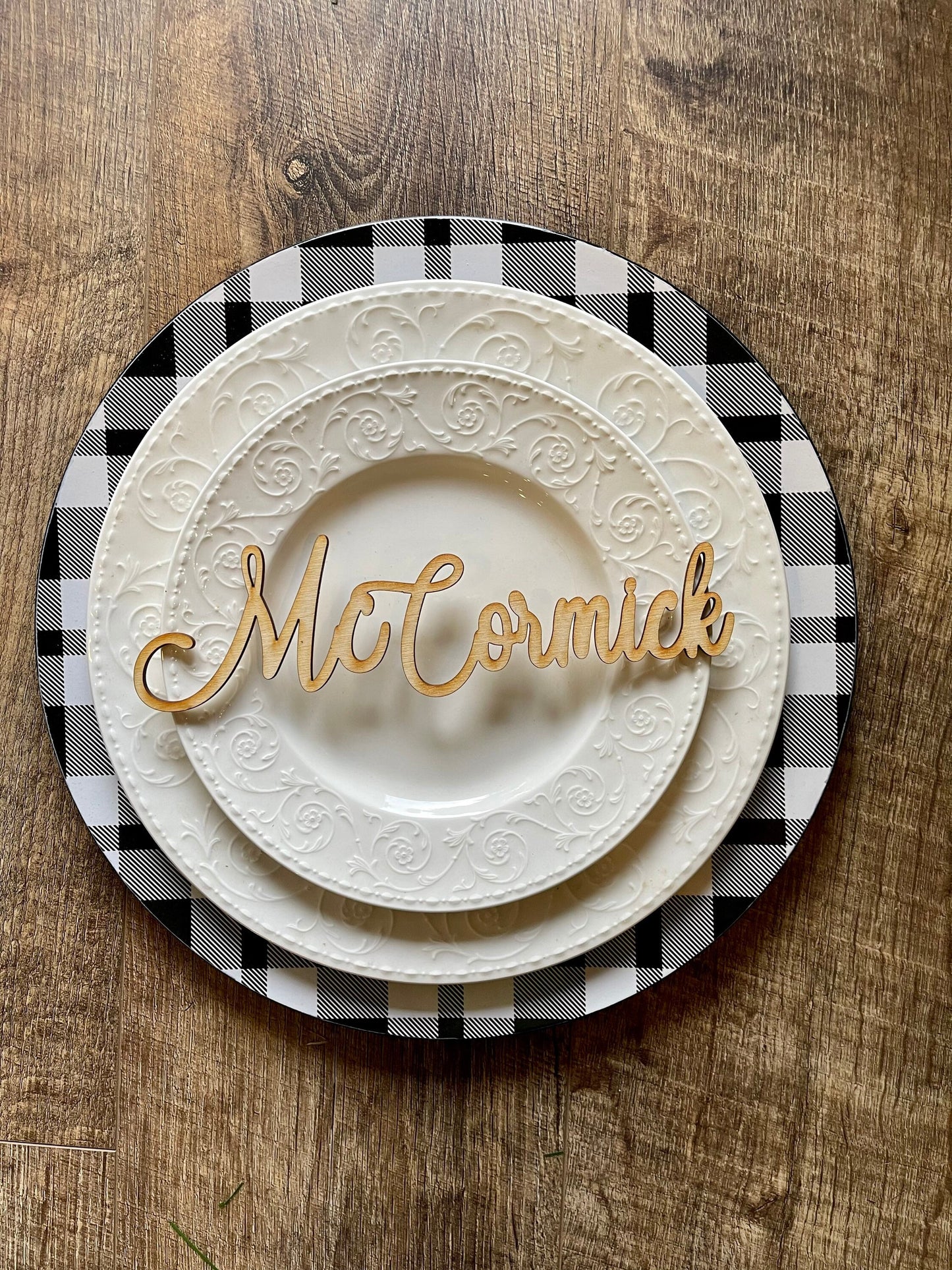 Dining Room Table - Family Place Cards - Family Table Words - Bride to Be Gift - Custom Wood Words - Personalized Gift - Laser Cut Words