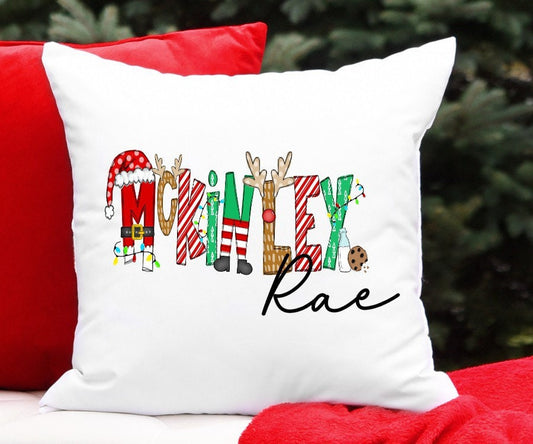 Custom Christmas Name Pillow