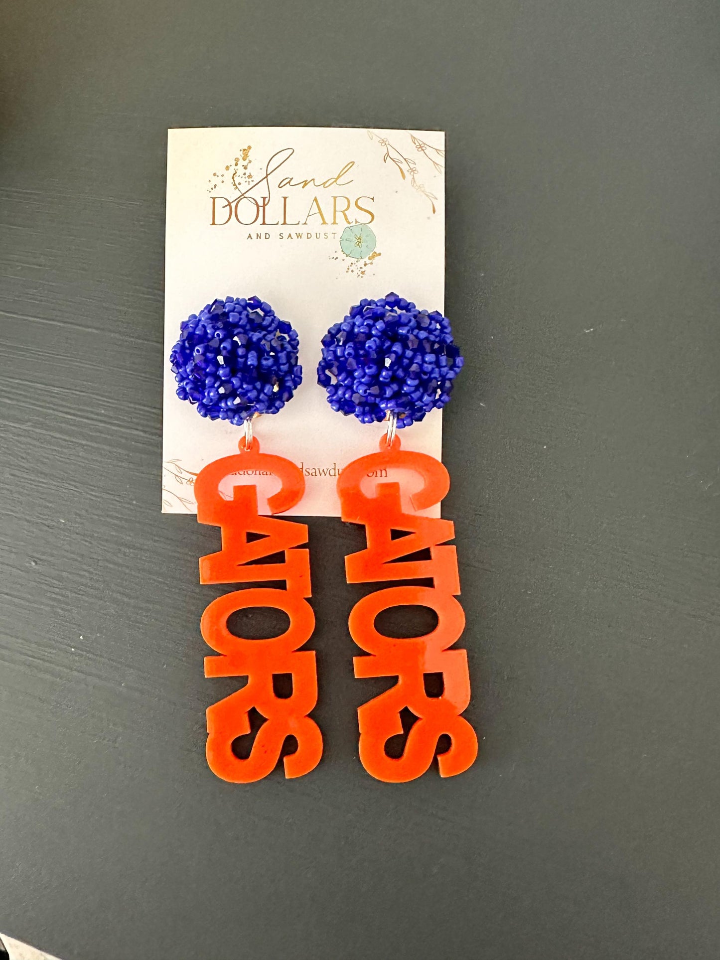 Gators Earrings Orange and Royal Blue Earrings Game Day Jewelry Gameday Accessories