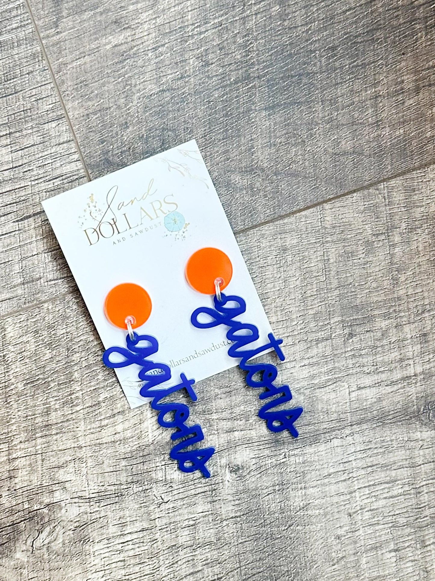 Gators Earrings Orange and Royal Blue Earrings Game Day Jewelry Gameday Accessories