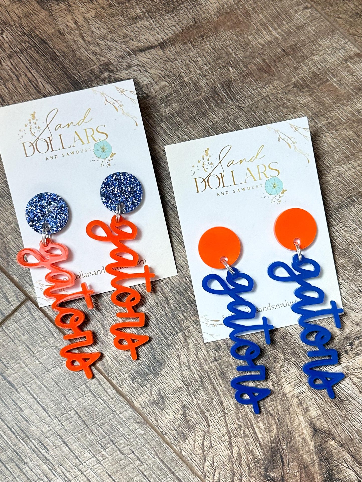 Gators Earrings Orange and Royal Blue Earrings Game Day Jewelry Gameday Accessories