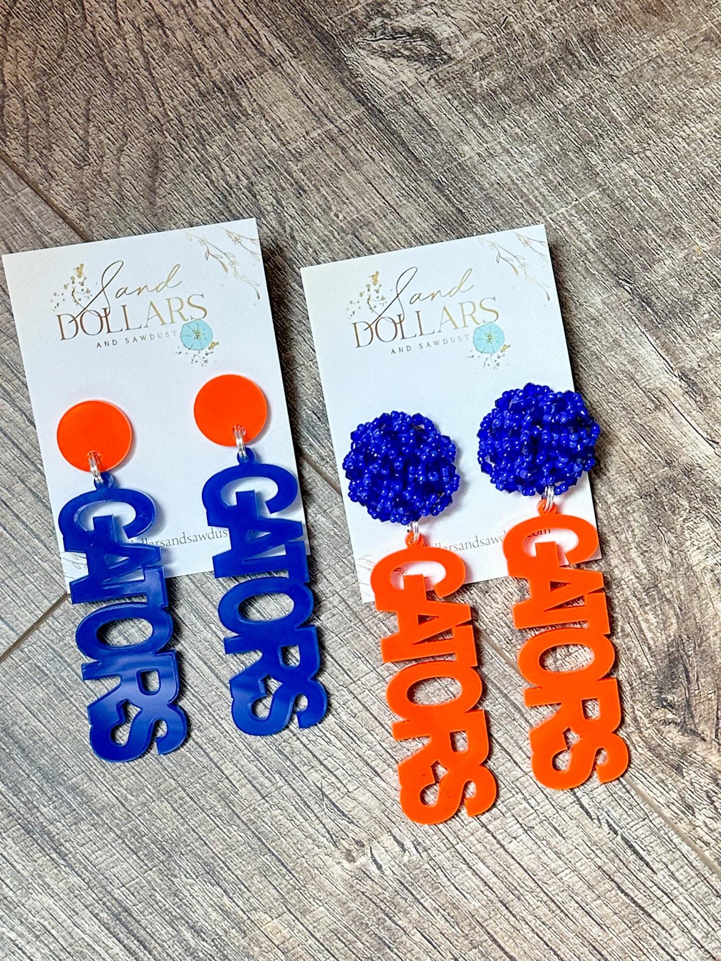 Gators Earrings Orange and Royal Blue Earrings Game Day Jewelry Gameday Accessories