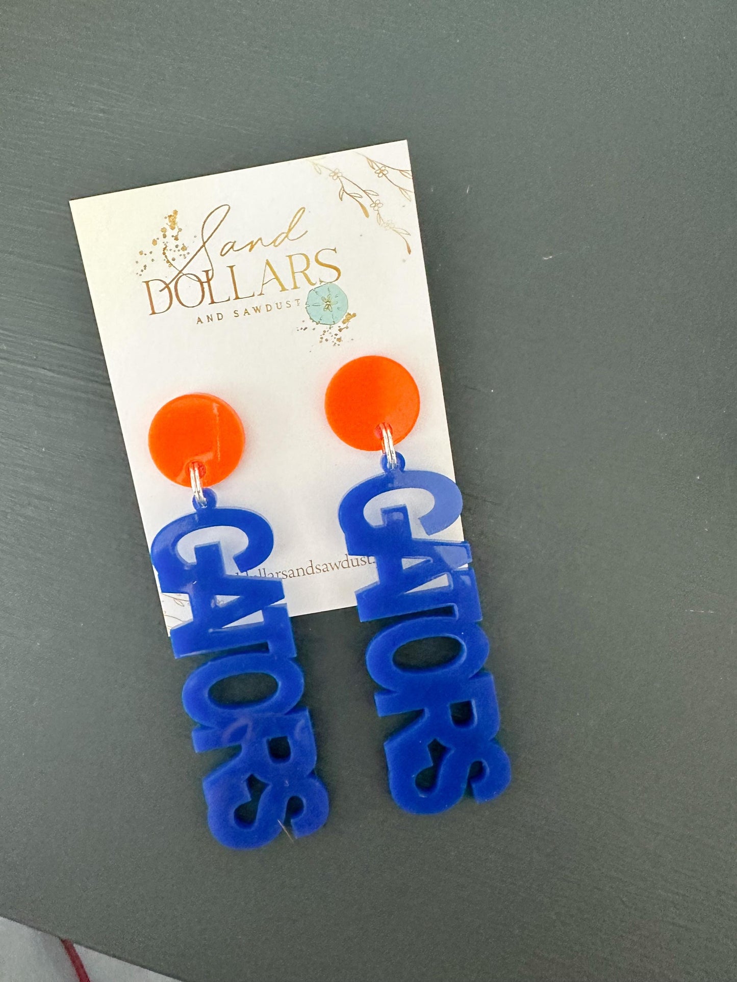Gators Earrings Orange and Royal Blue Earrings Game Day Jewelry Gameday Accessories