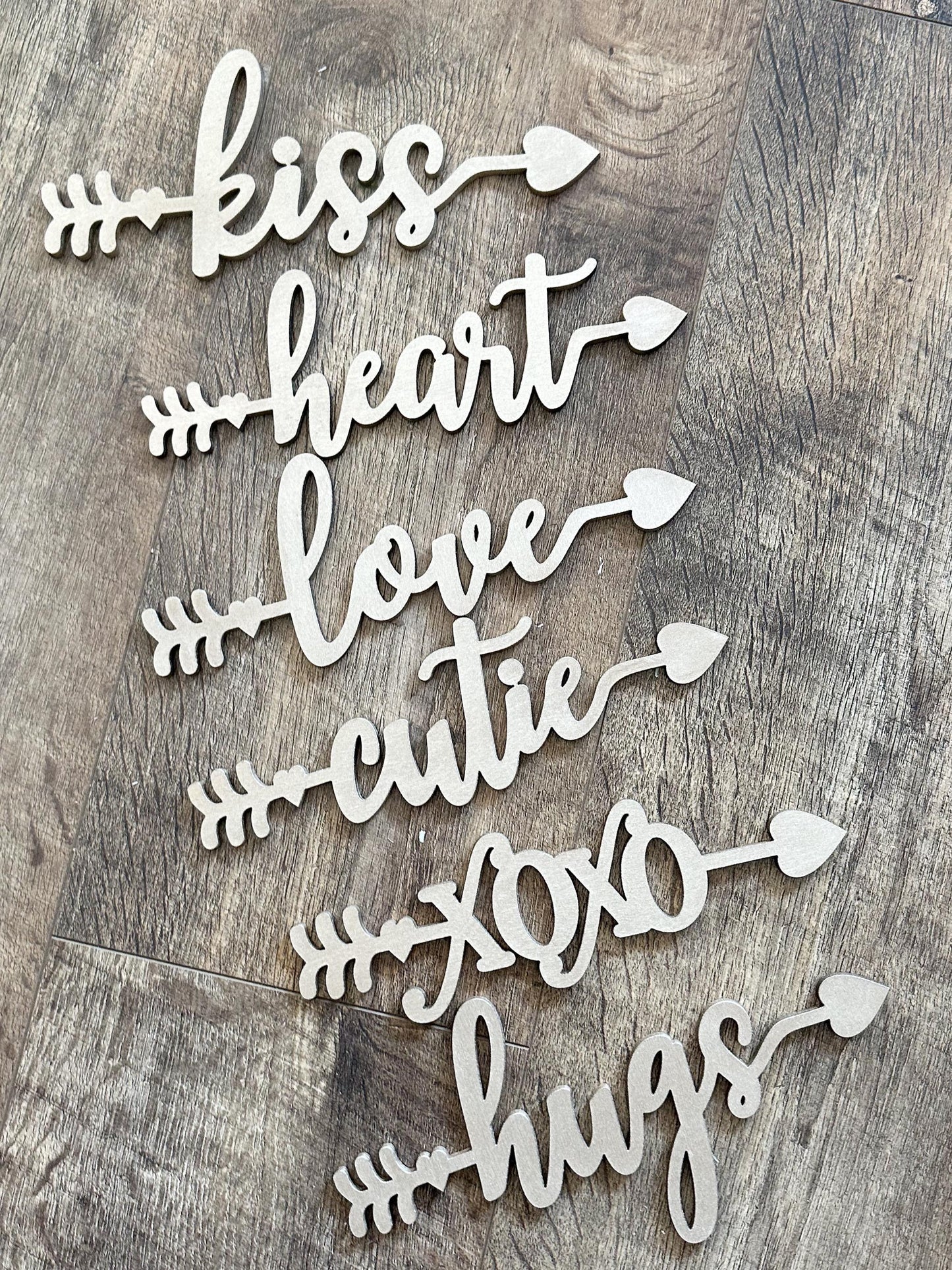 Valentine’s Gift for Her Words Table Word Cards Dining Room Decor Farmhouse Table Set Galentines Event Decor XOXO Hugs Kiss Cutie Love Heart
