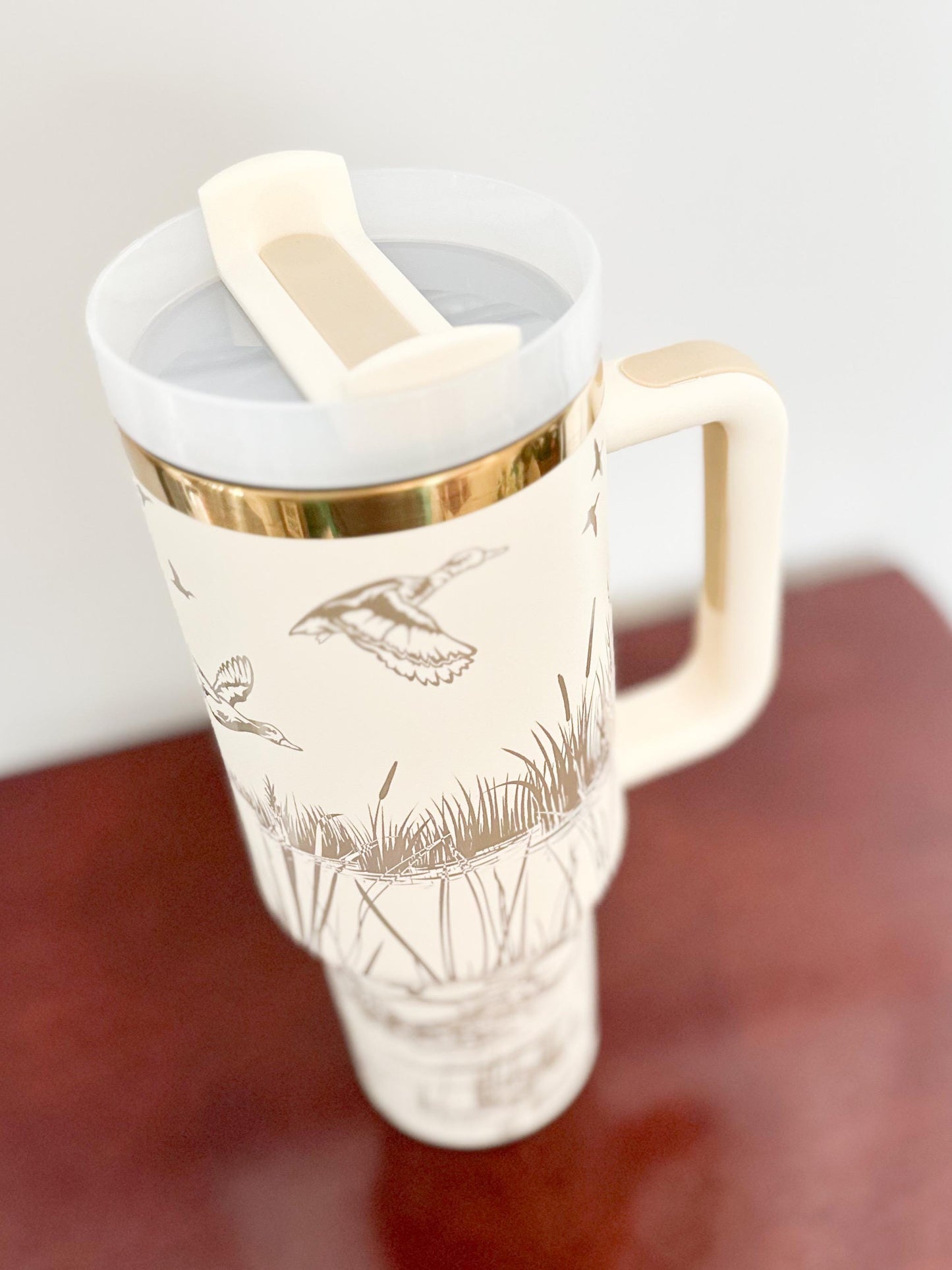 Duck Gift for Him Gift Tumbler for Duck Hunter Boyfriend Christmas Gift for Dad Tumbler Engraved Birthday 40ou Mug with Handle Personalized