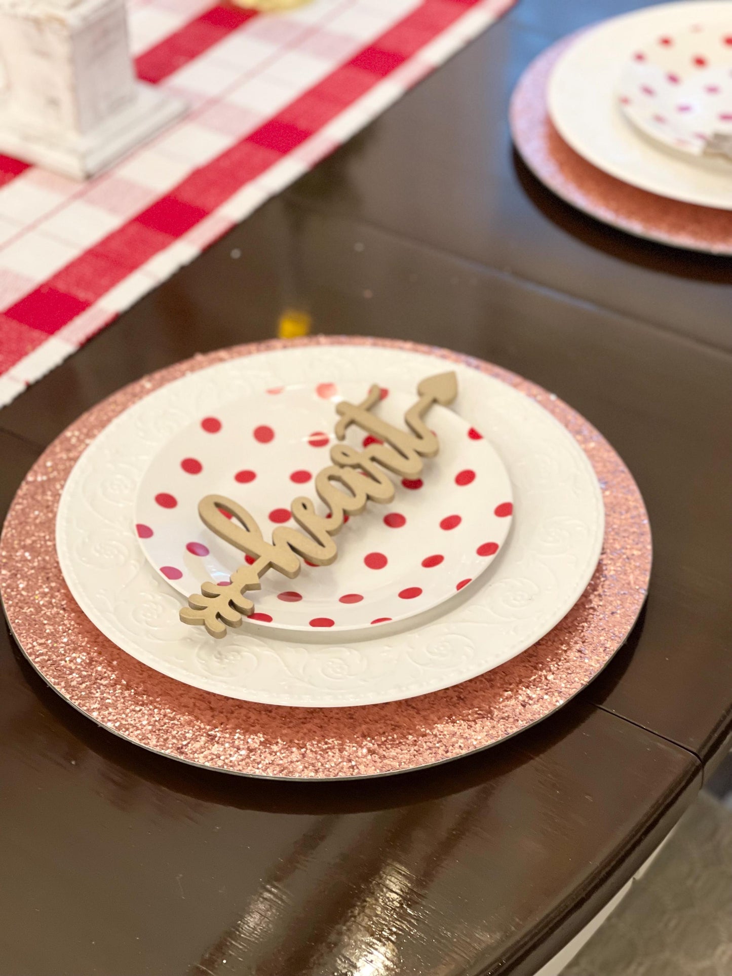 Valentine’s Gift for Her Words Table Word Cards Dining Room Decor Farmhouse Table Set Galentines Event Decor XOXO Hugs Kiss Cutie Love Heart