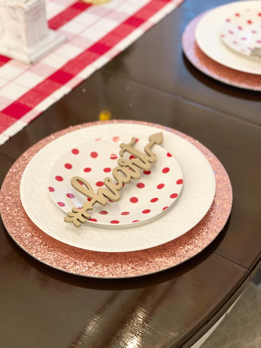 Valentine’s Gift for Her Words Table Word Cards Dining Room Decor Farmhouse Table Set Galentines Event Decor XOXO Hugs Kiss Cutie Love Heart