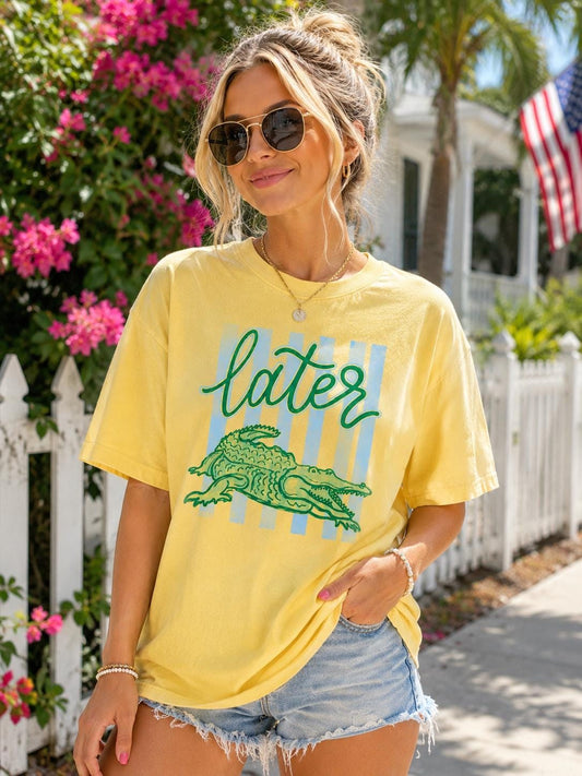 Gator Shirt Later Gator Comfort Colors Shirt Preppy Alligator Graphic Comfort Colors Tshirt, Trendy  Boutique Tee Birthday Graduation Gift